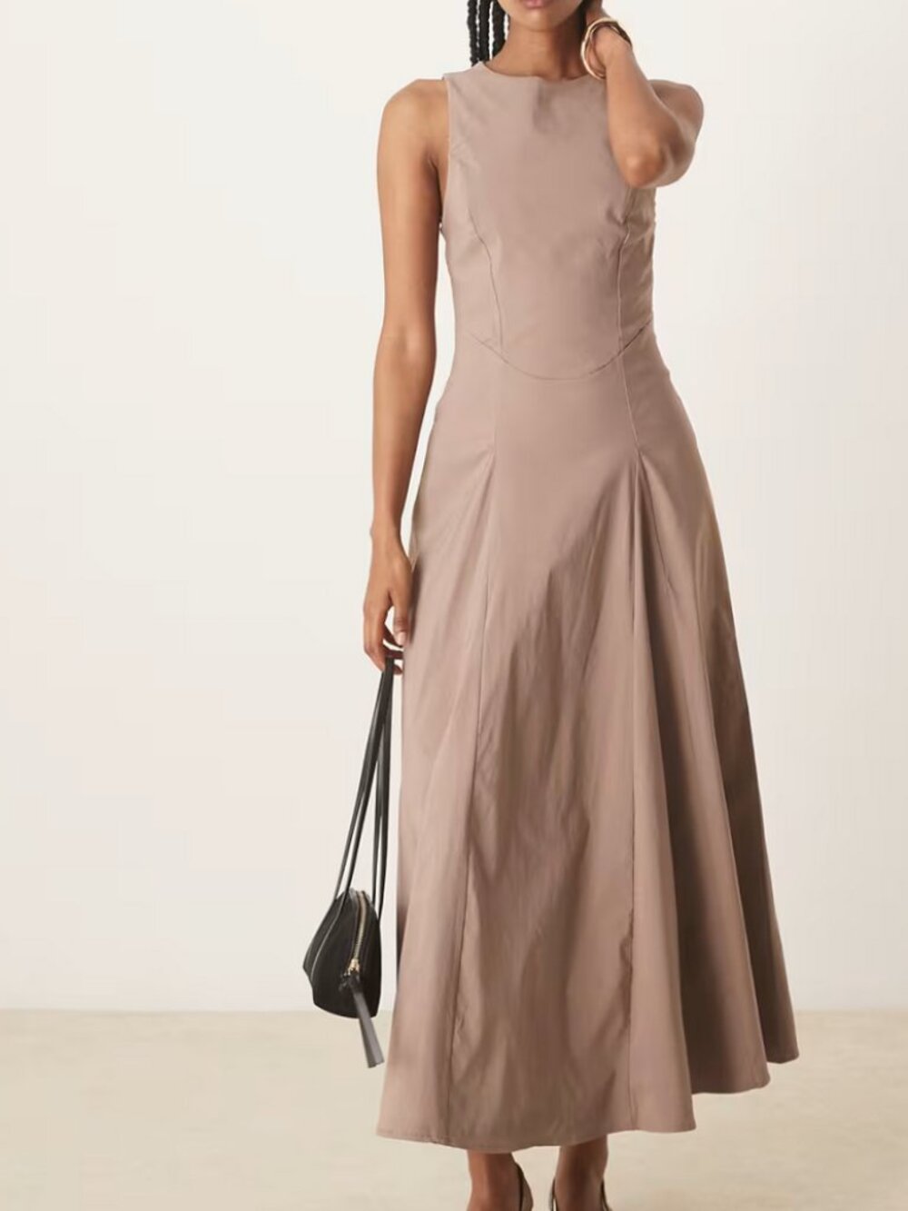 ASOS DESIGN, dress in Fawn/Mocha